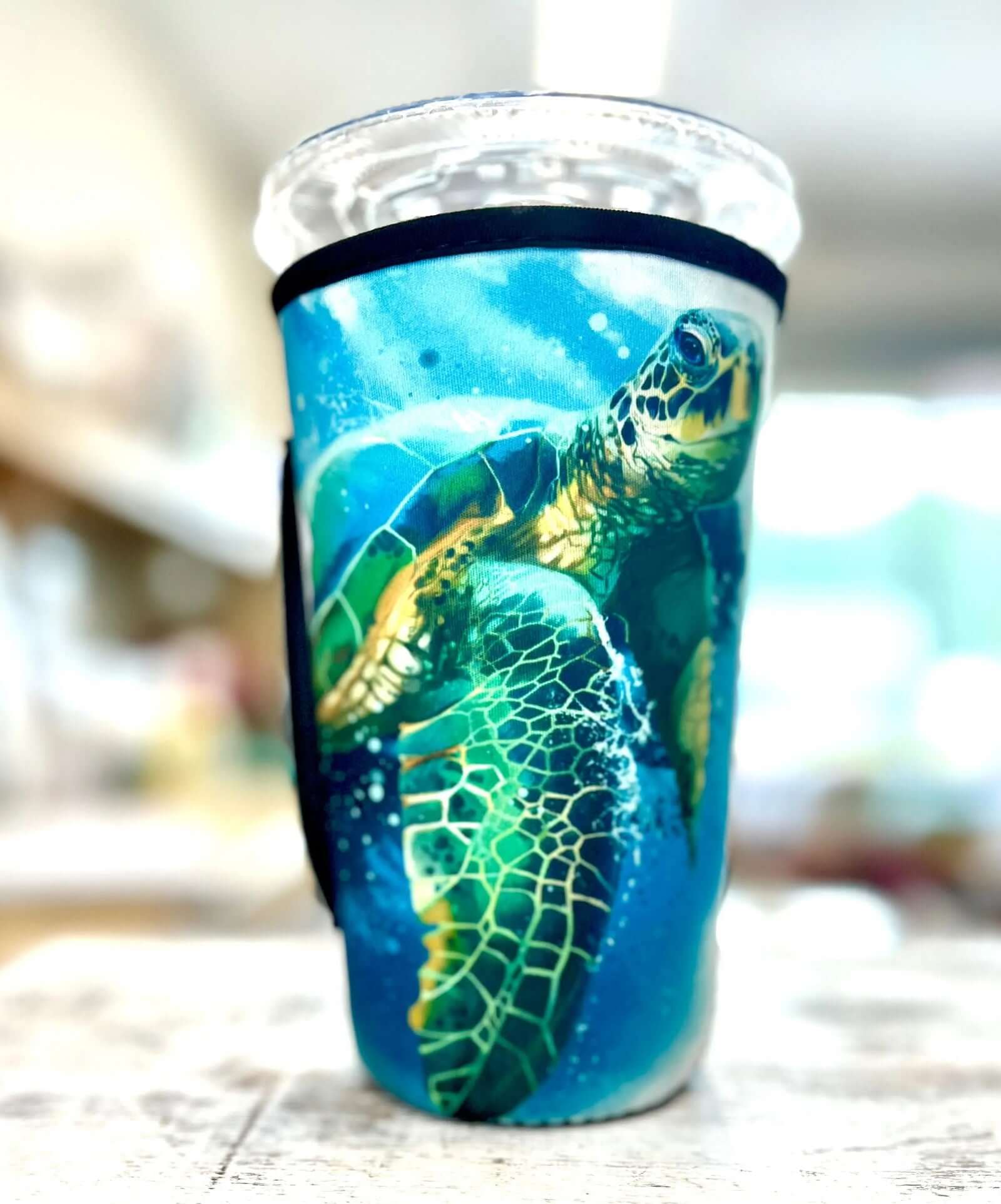 20 OZ Sea Turtle Insulated Cup Cover - Thumbnail 2
