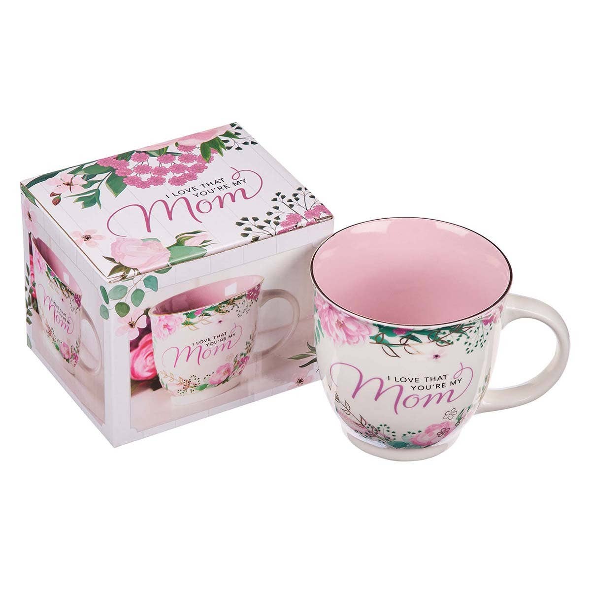 Mug White Floral I Love That You're My Mom