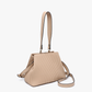 EH2460 Dove Pleated Satchel w/ Large Handle: Fig