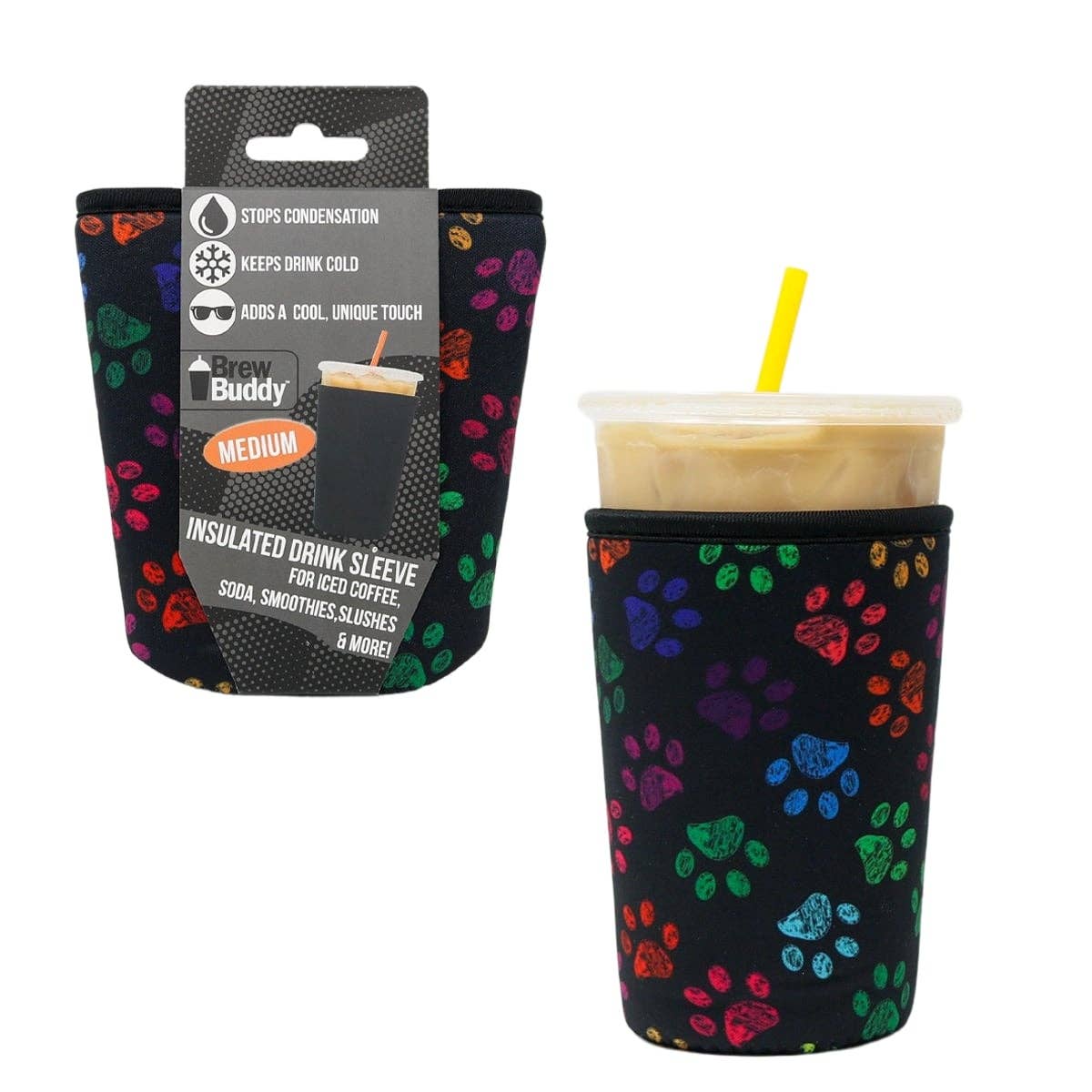 Brew Buddy Insulated Iced Coffee Sleeve - Paws: Large - Thumbnail 5