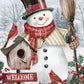 Jolly Snowman Welcome Winter Garden Flag