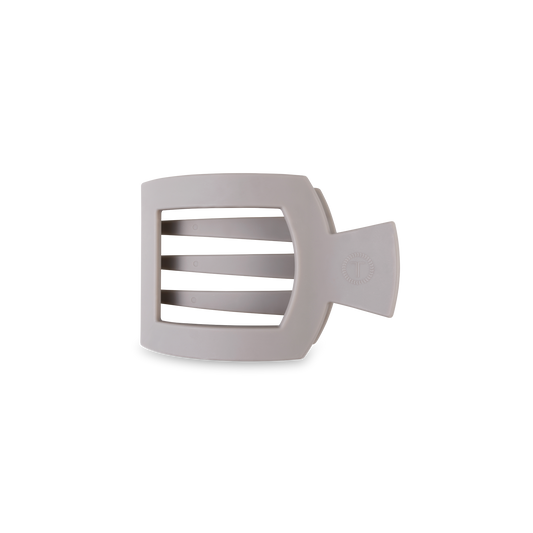 Silver Flames Small Flat Square Hair Clip