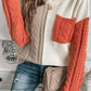 Gold Flame Patched Pocket Drop Shoulder Sweater