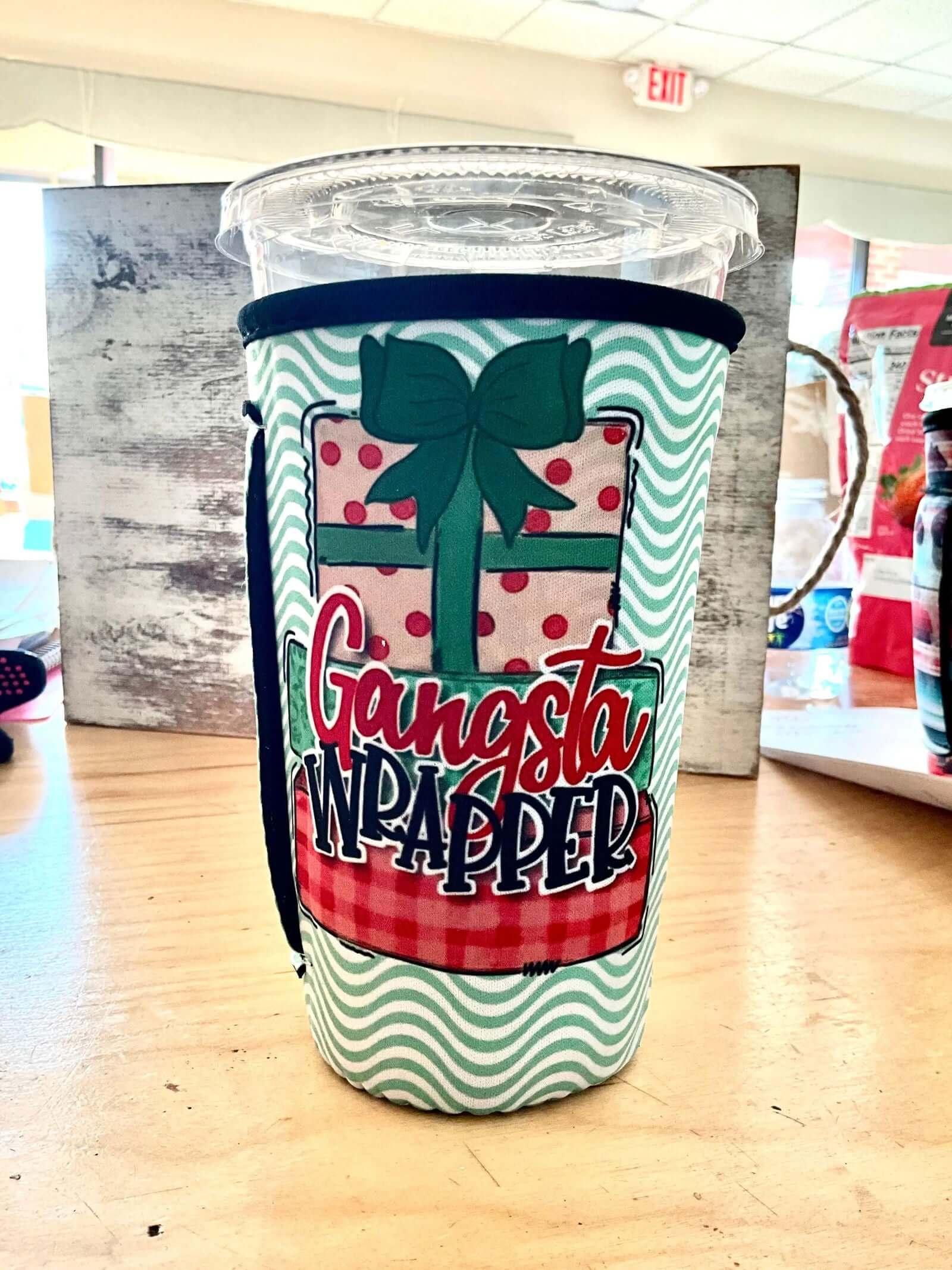 30 OZ Gangsta Wrapper Holiday Insulated Cup Cover Sleeve - Thumbnail 3