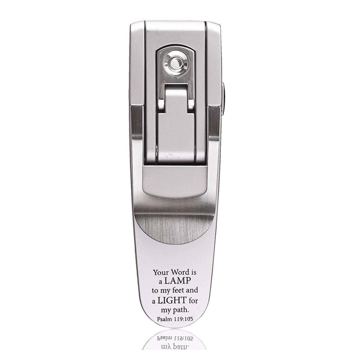 Silver - Psalm 119:105 Hydraulic Pop-up Booklight