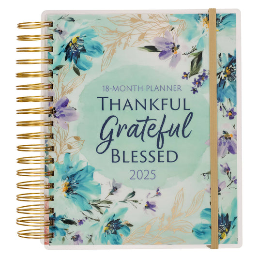 2025 Wire 18 Month Planner Thankful Grateful Blessed