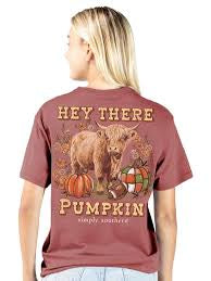 Simply Southern “Hey There Pumpkin” Short Sleeve Shirt