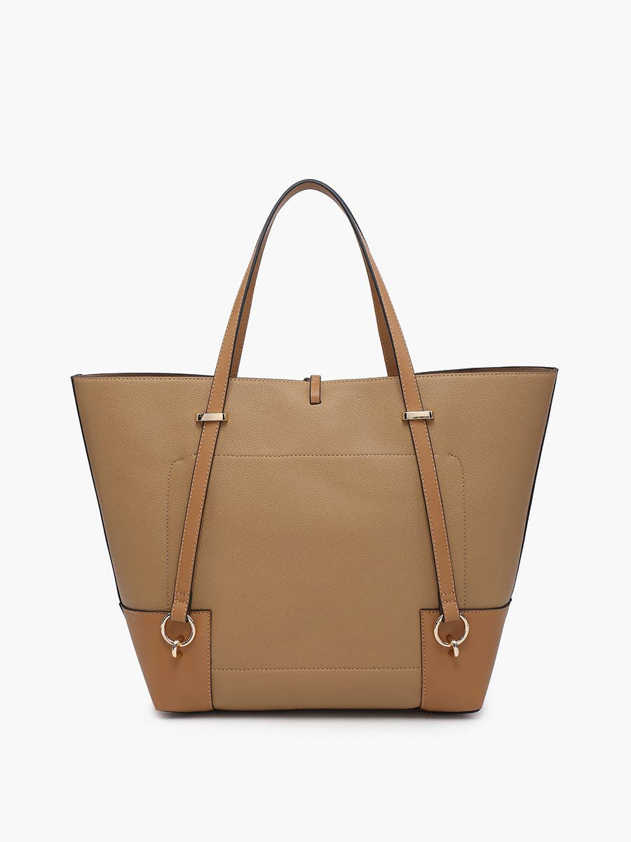 Kya Structured Tote w/ Contrast Trim