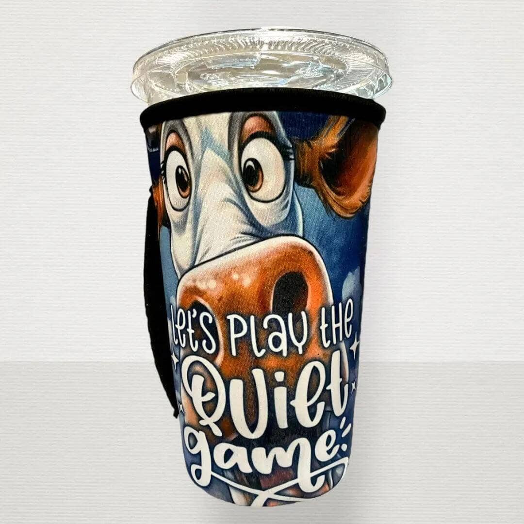 30 OZ Let's Play The Quiet Game  Insulated Cup Cover Sleeve