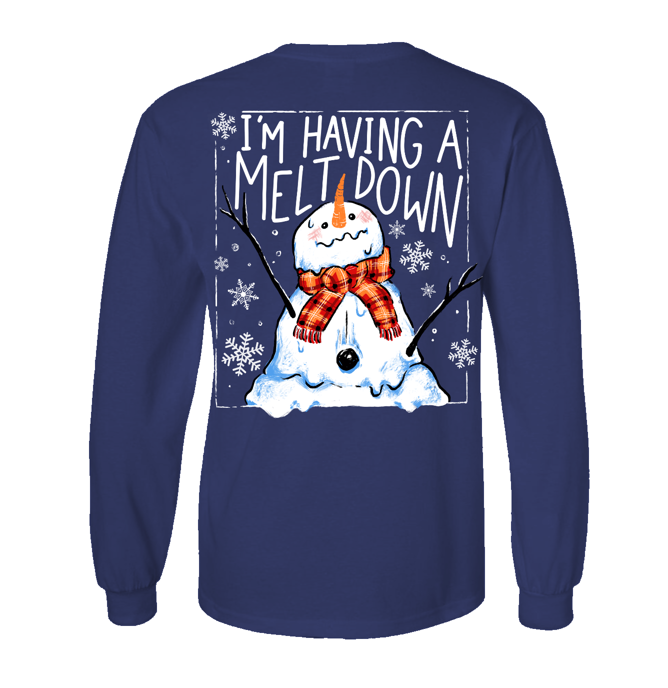 Q004 Meltdown Navy Christmas Long Sleeve AUGMENTED REALITY: Medium