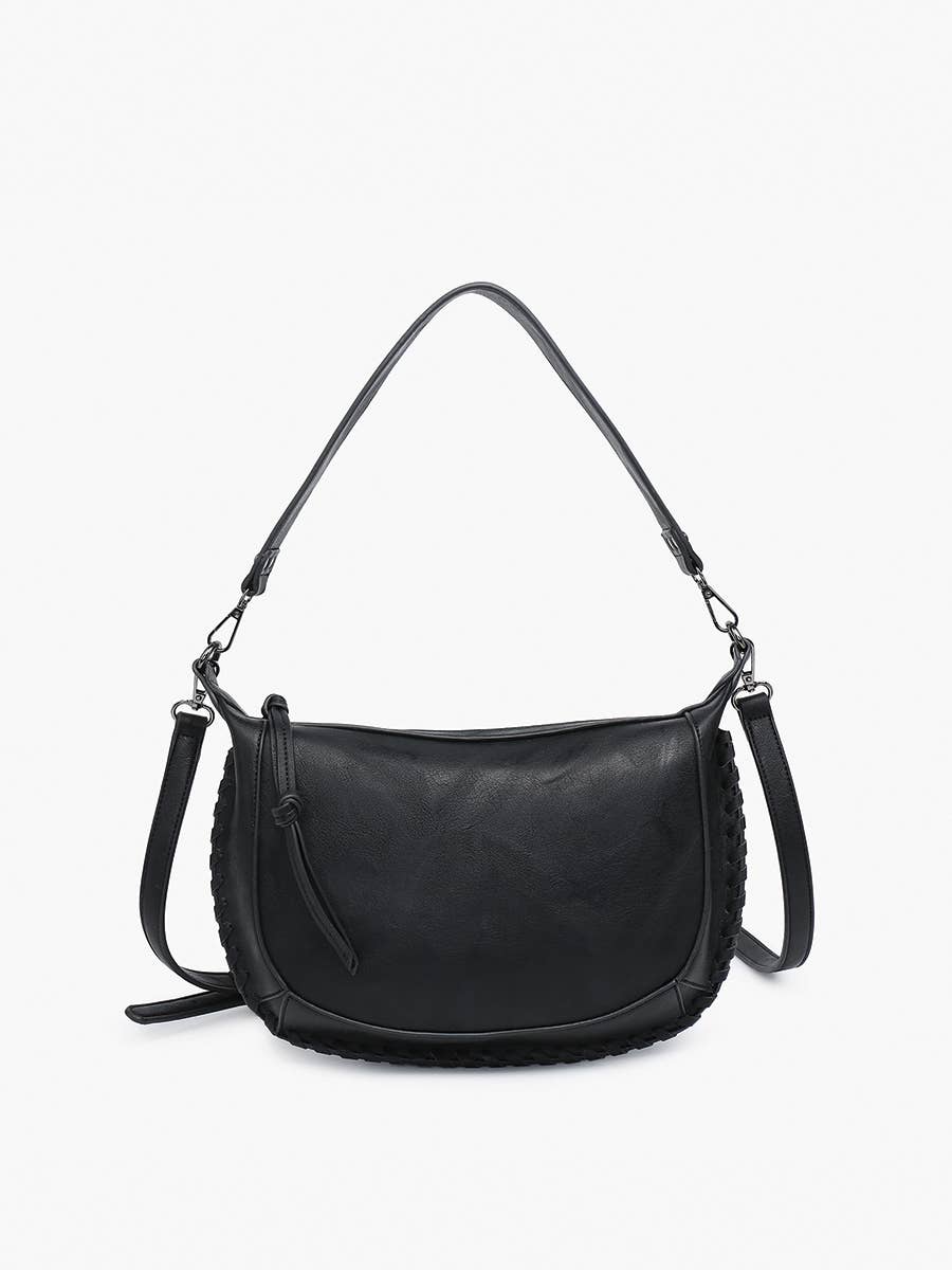 Sierra Structured Shoulder Bag w/ Whipstitch Detail