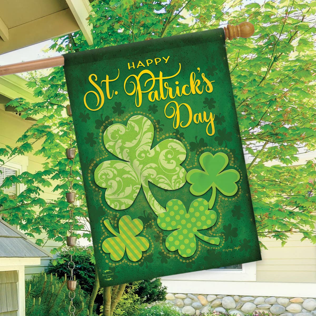 Lucky Shamrocks St. Patrick's Day House Flag 40" x 28"