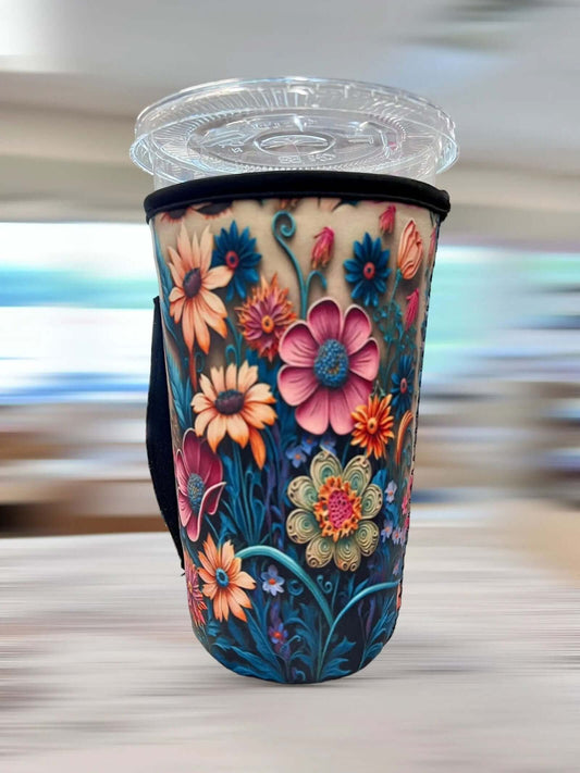 30 OZ 3D Flowers Insulated Cup Cover Sleeve