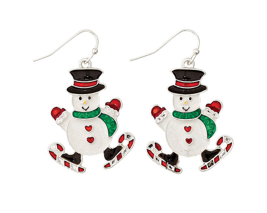 Skating Snowmen Earrings