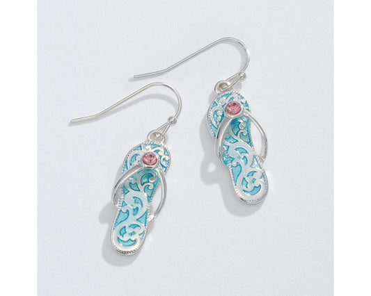 Aqua Flip Flops Earrings