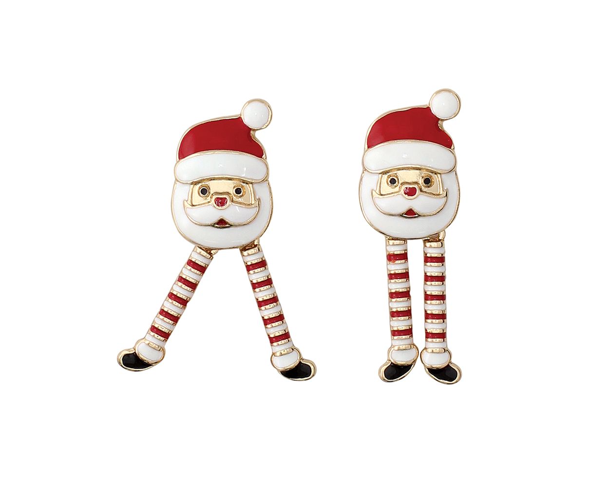 Whimsical Dancing Santas Earrings