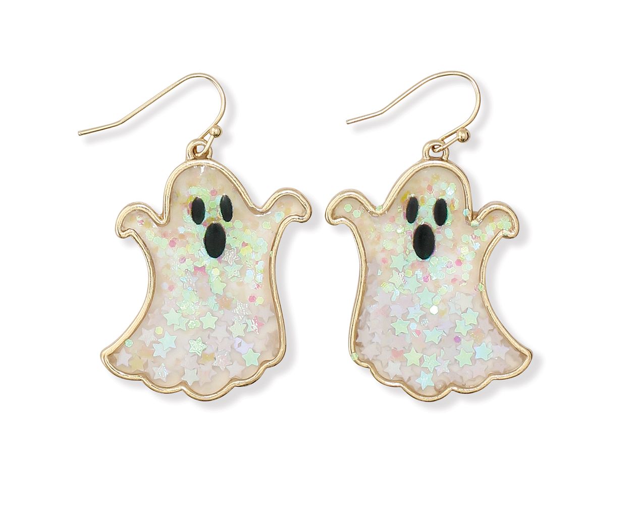 Translucent Glitter Ghosts Earrings