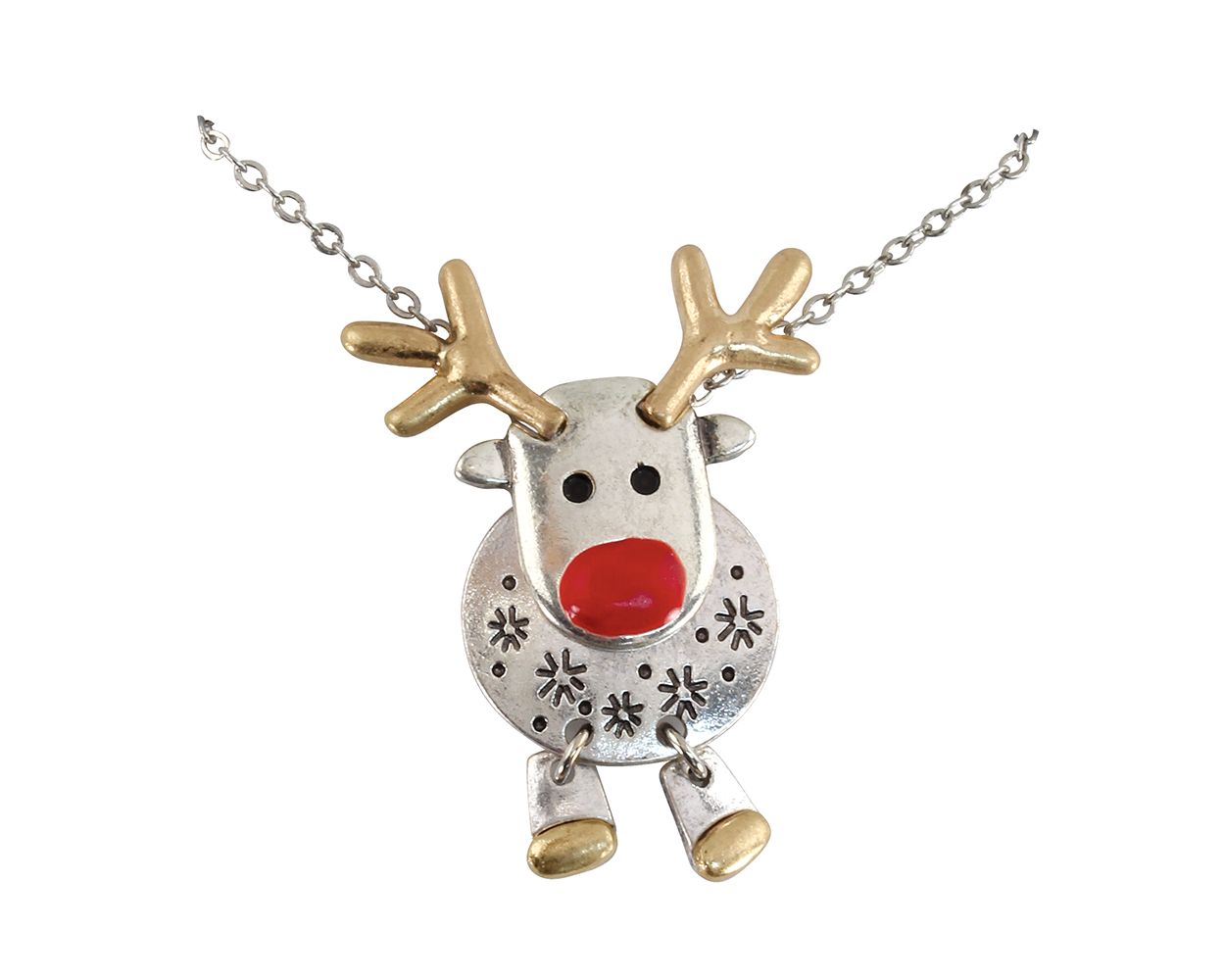 Moveable Rudolph Reindeer Necklace