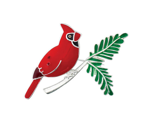 Cardinal on Branch Pin