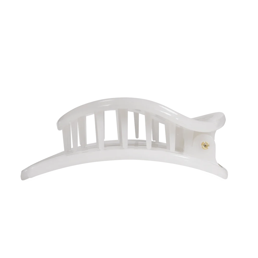 Coconut White Flat Circle Hair Clip
