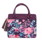 Blessed Purple Floral Faux Leather Purse-style Bible Cover: Large