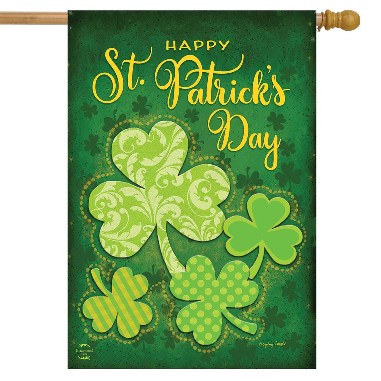 Lucky Shamrocks St. Patrick's Day House Flag 40" x 28"