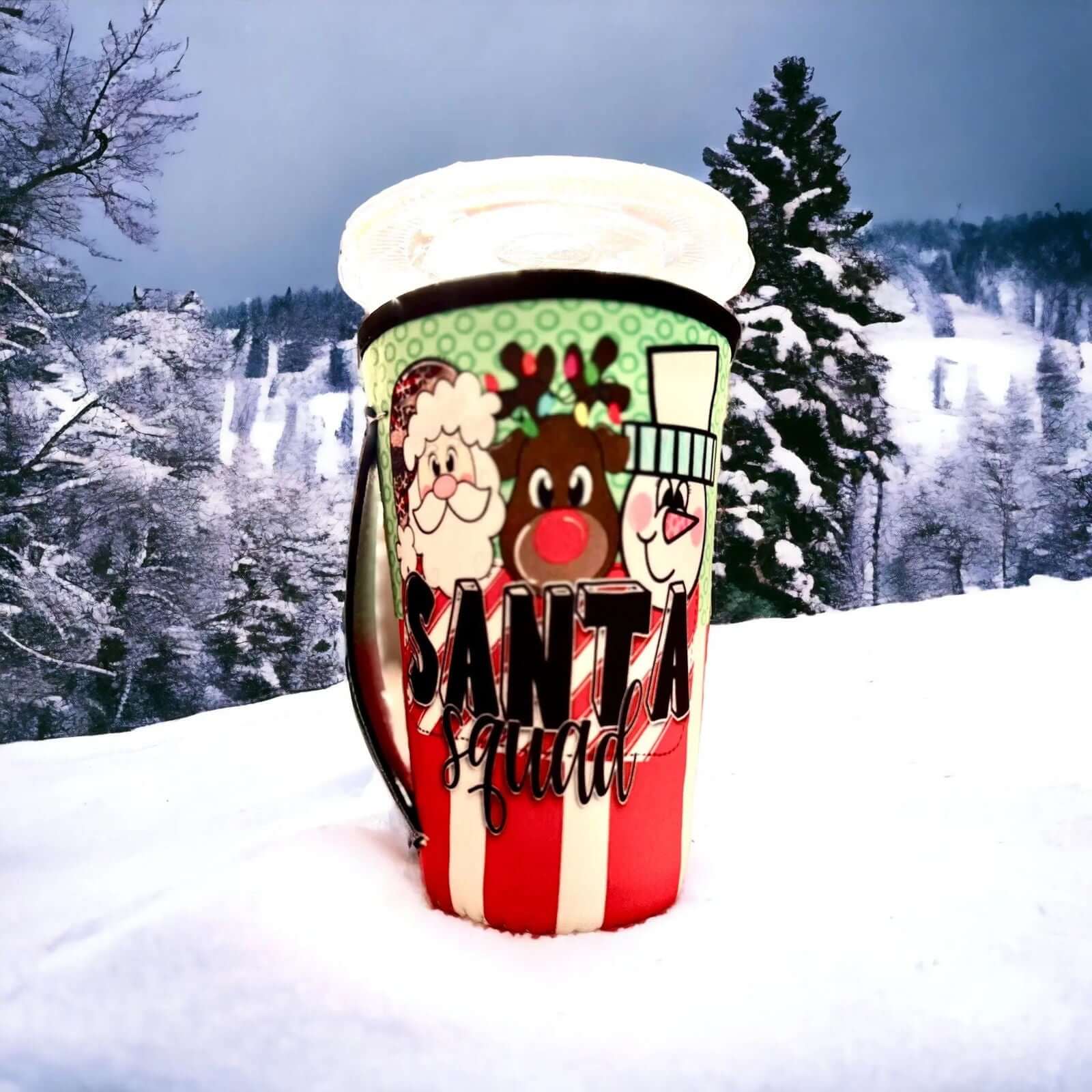 20 OZ Santa Squad Christmas Insulated Cup Cover Sleeve - Thumbnail 5