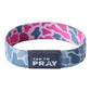 Tap To Pray® Wristband – River Rock Camo - Pink & Ash: Large