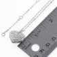 Crystal pave heart pendant necklace: Red