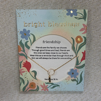 Bright Blessings Necklace - Friendship (Circle and Bar)