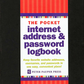 Pocket Internet Address & Password Logbook