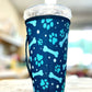 20 OZ Blue Paw Print Insulated Cup Cover Sleeve