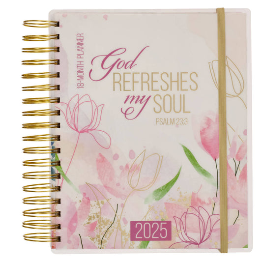 2025 Wire 18 Month Planner God Refreshes My Soul Ps. 23:3