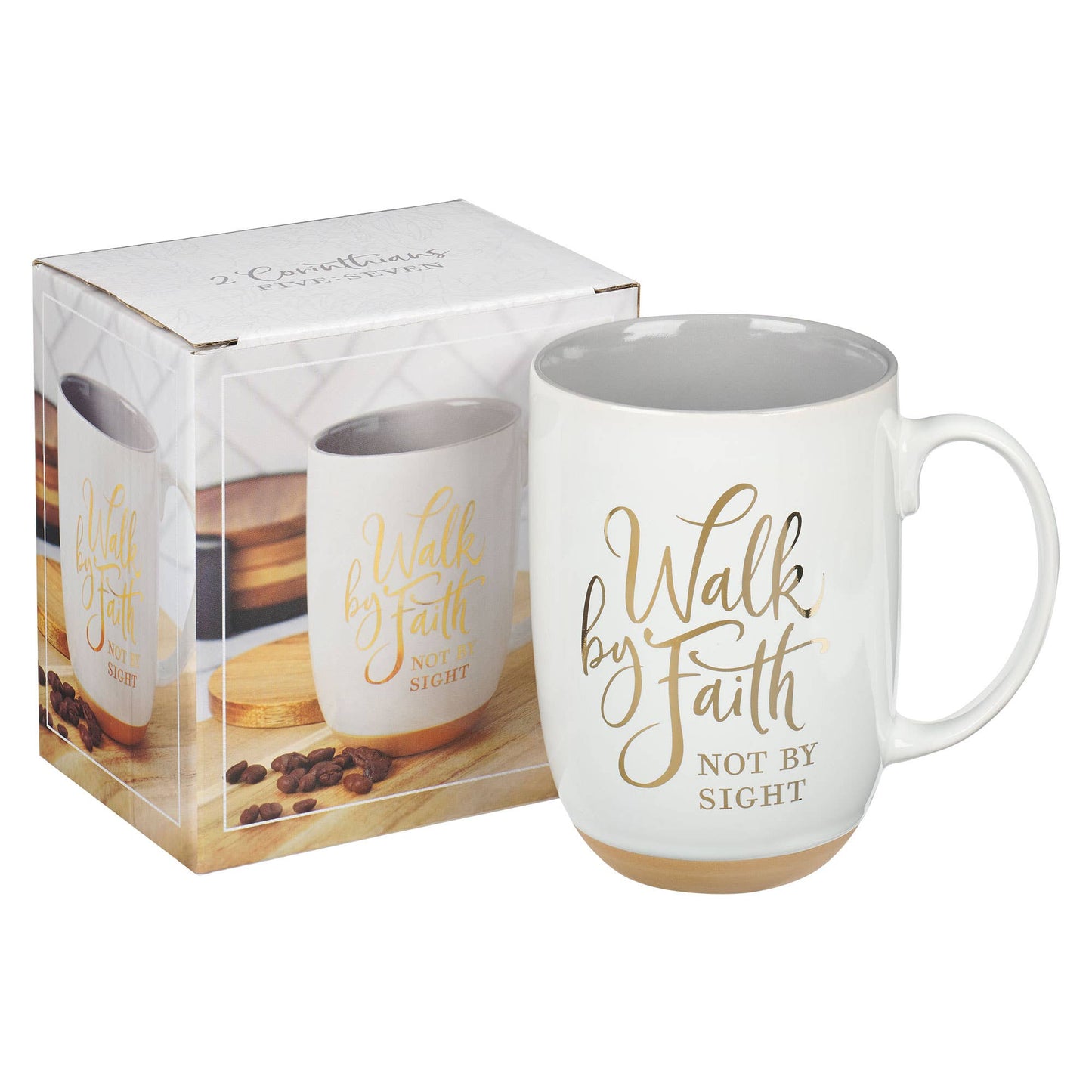 Mug White/Gray Walk by Faith 2 Cor. 5:7