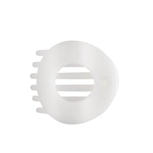 Coconut White Flat Circle Hair Clip