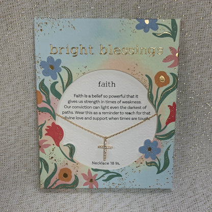 Bright Blessings Necklace - Faith (Cross)