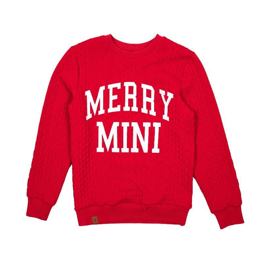 "Merry Mini" Youth Braided Sweater