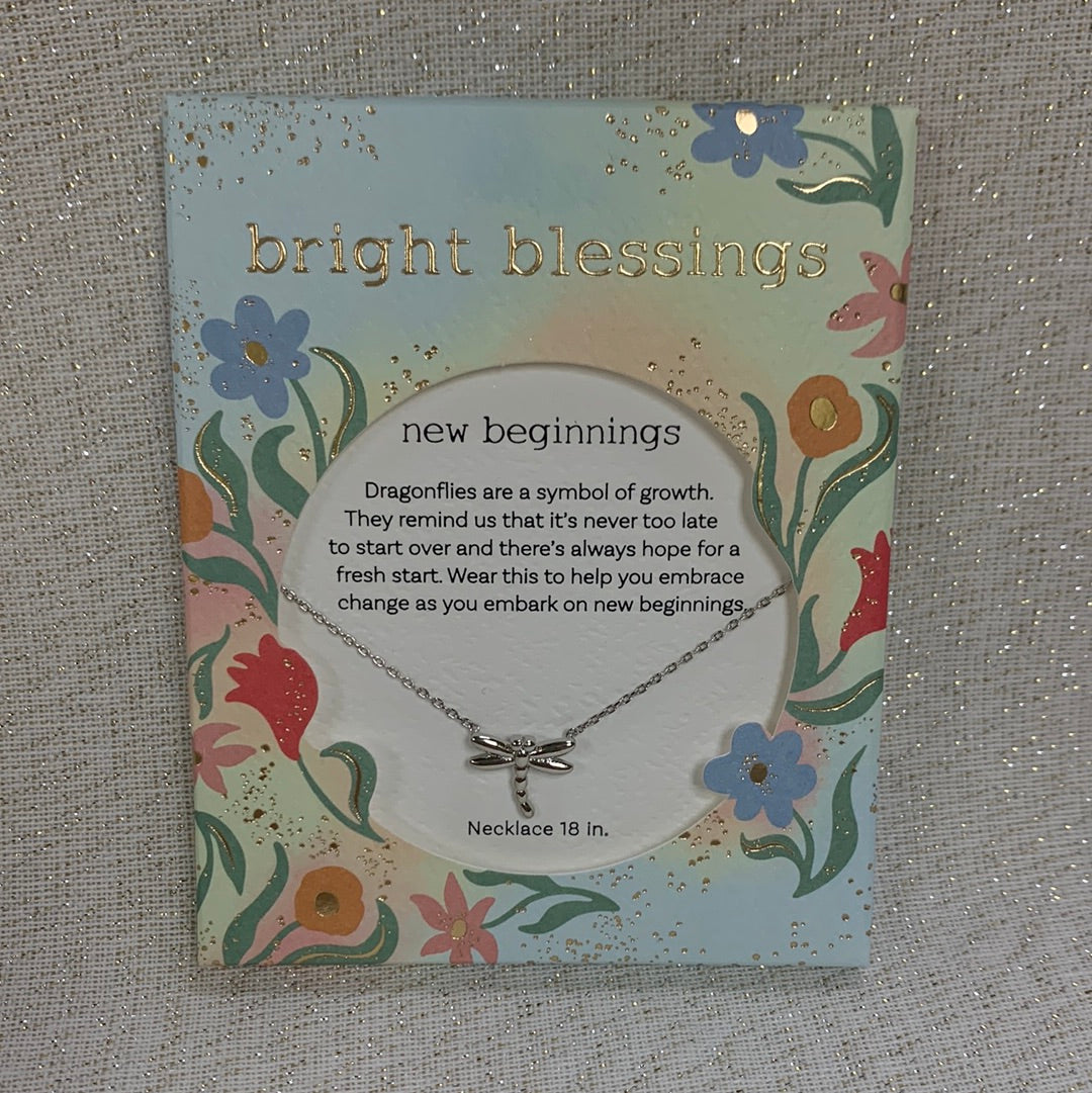 Bright Blessings Necklace - New Beginnings (Dragonfly)