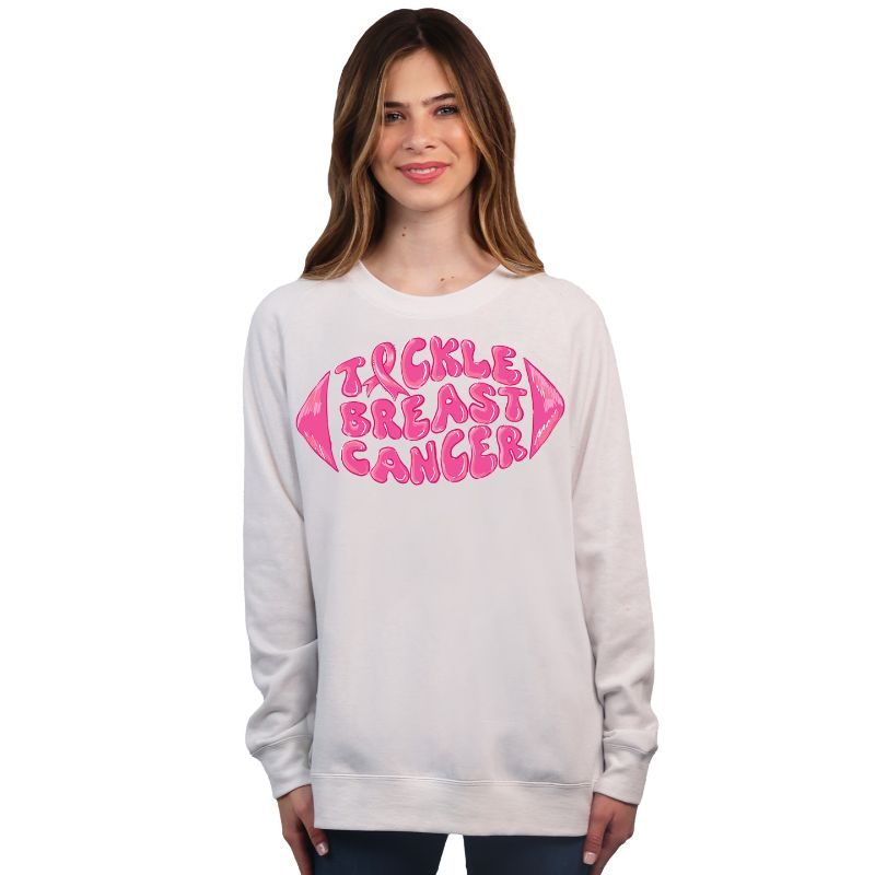 "Tackle Breast Cancer" Football Crew Pullover