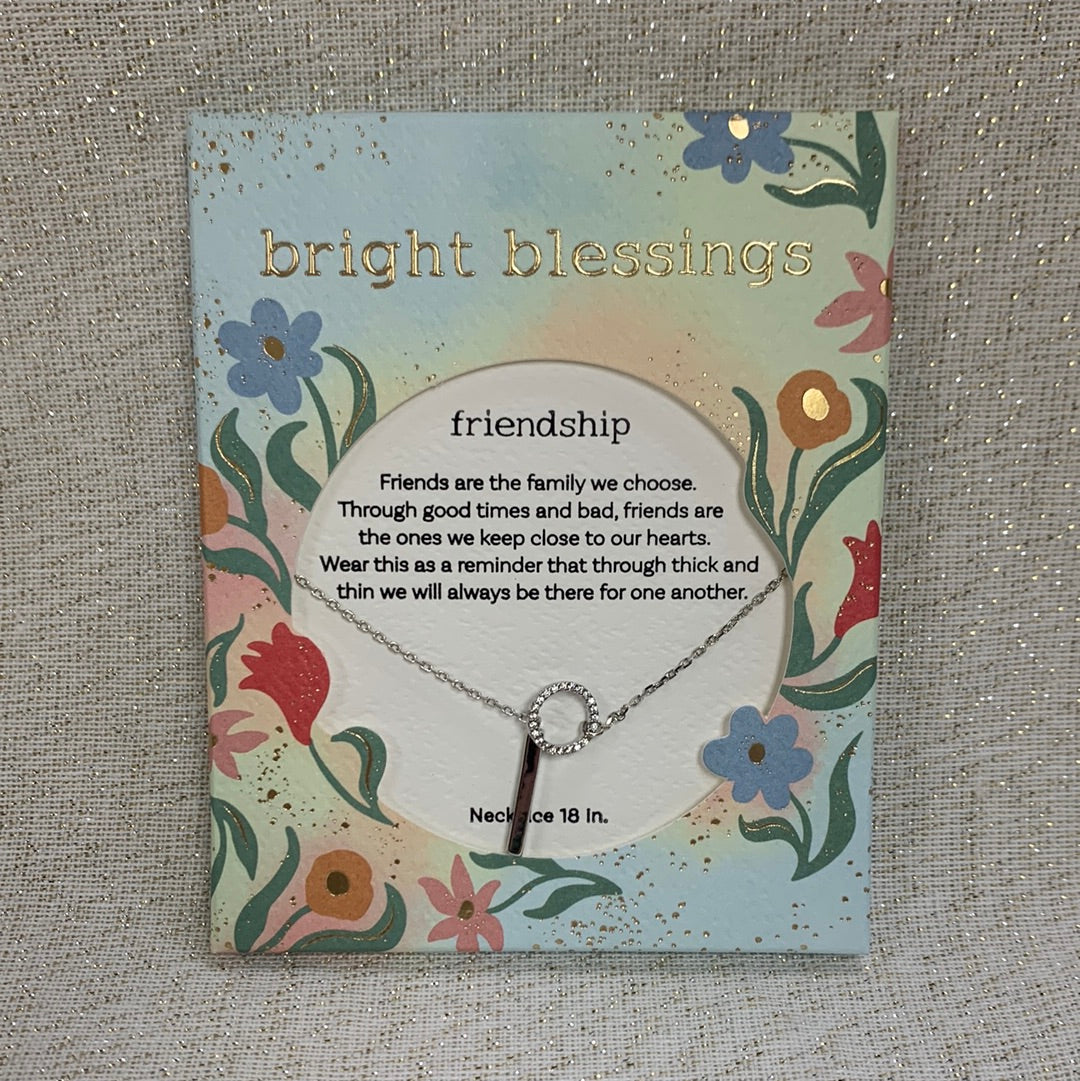 Bright Blessings Necklace - Friendship (Circle and Bar)