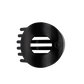 Jet Black Flat Circle Hair Clip