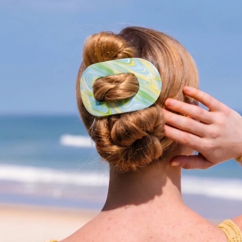 By the Sea Shore Flat Round Clip Large