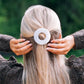 Coconut White Flat Circle Hair Clip