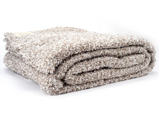 Taupe Soft 50 x 60 inch Plush Polyester Decorative Throw Giving Blanket