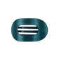 Teal With It Flat Round Hair Clip