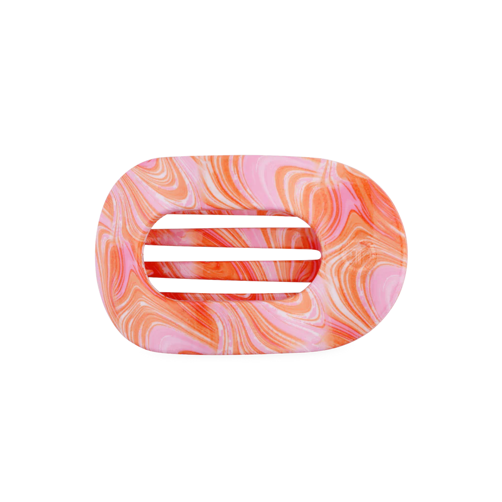 Just Keep Swimming Large Flat Round Hair Clip