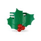 Holly Leaves Flat Clip