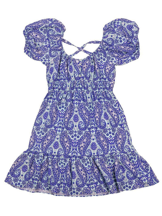 Paisley Tie Back Dress