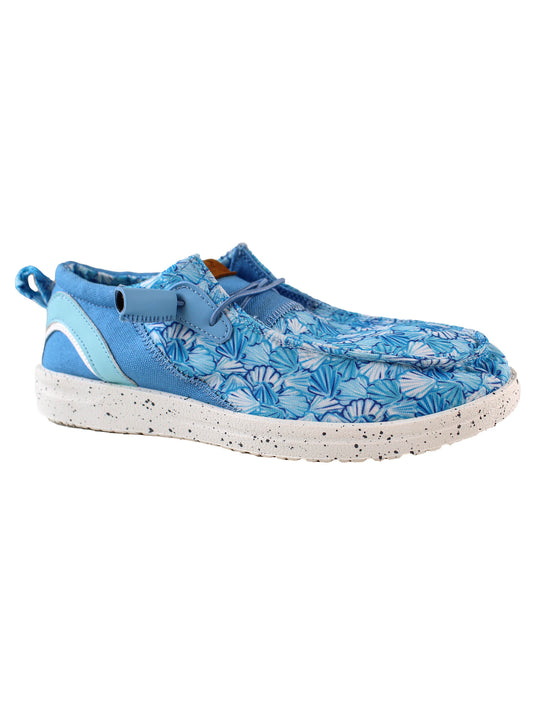 Blue Shell Slip-on Shoes