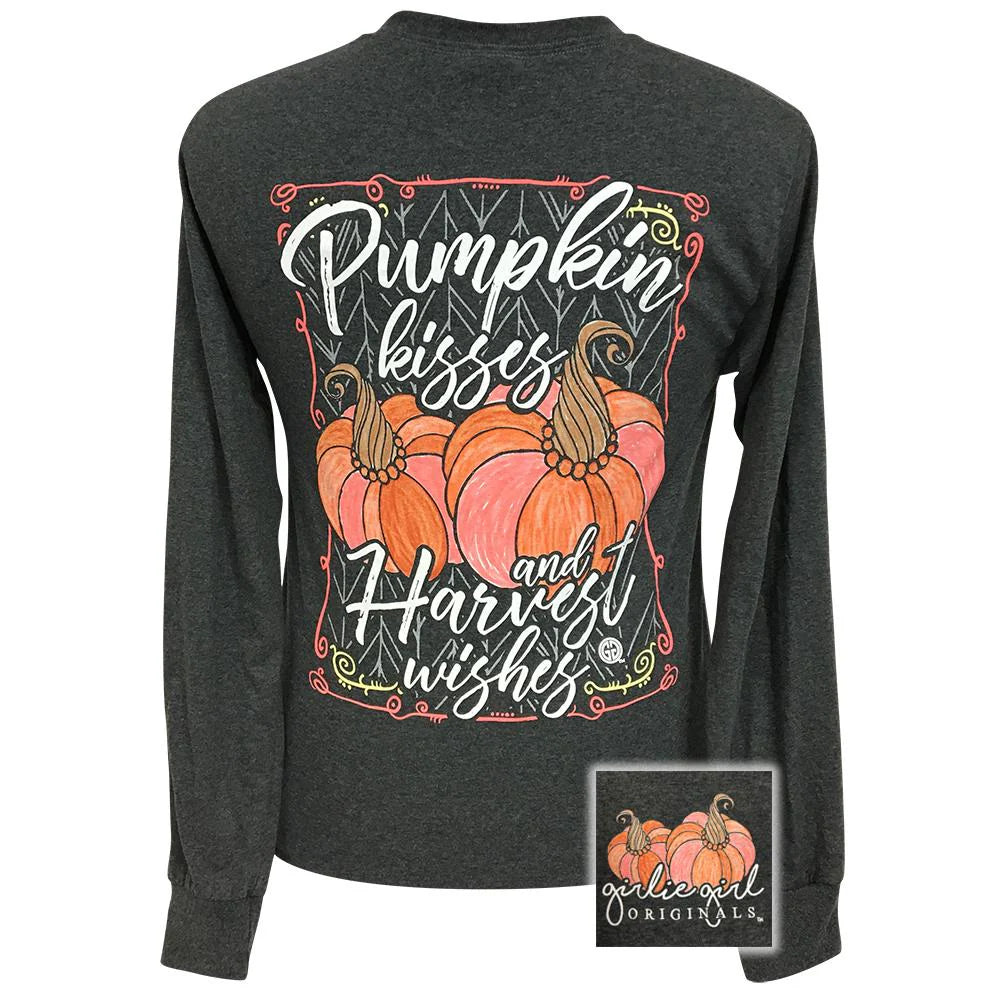 "Pumpkin Kisses and Harvest Wishes" Long Sleeve